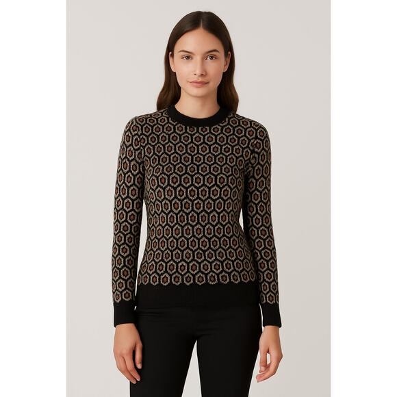 Marni Colorblock Metallic Printed Sweater - Picture 1 of 15